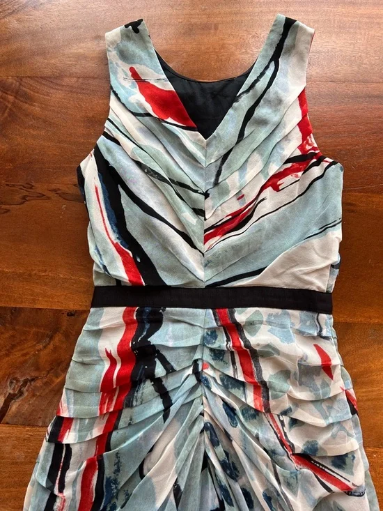 Diane von Furstenberg Womens Sleeveless Sheath Silk Dress Size 2 - Picture 11 of 13